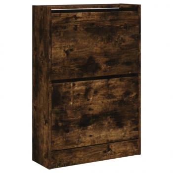 Schuhschrank Räuchereiche 60x21x87,5 cm Holzwerkstoff