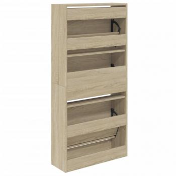 Schuhschrank Sonoma-Eiche 60x21x125,5 cm Holzwerkstoff