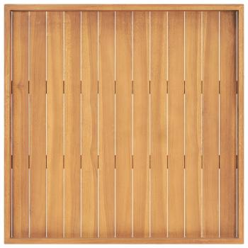 Serviertablett 70x70 cm Massivholz Teak