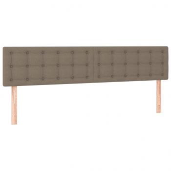 Boxspringbett mit Matratze & LED Taupe 120x190 cm Stoff