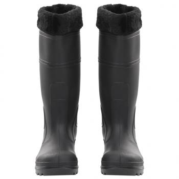 Gummistiefel mit Herausnehmbarem Innenfutter Schwarz Gr. 39 PVC