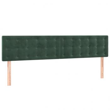 Boxspringbett mit Matratze & LED Dunkelgrün 120x190 cm Samt