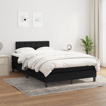 Boxspringbett mit Matratze Schwarz 120x190 cm Stoff