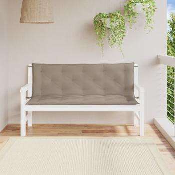 ARDEBO.de - Gartenbank-Auflagen 2 Stk. Taupe 150x50x7 cm Oxford-Gewebe