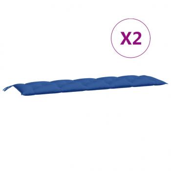 Gartenbank-Auflagen 2 Stk. Blau 180x50x7 cm Oxford-Gewebe