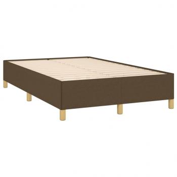 Boxspringbett mit Matratze Dunkelbraun 120x190 cm Stoff