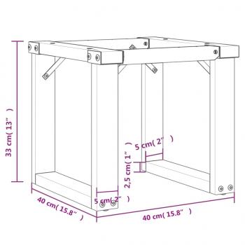 Couchtischbeine O-Gestell 40x40x33 cm Gusseisen