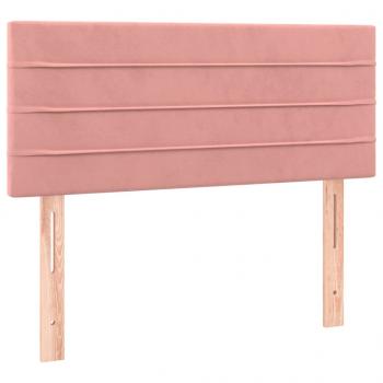 Boxspringbett mit Matratze Rosa 120x190 cm Samt