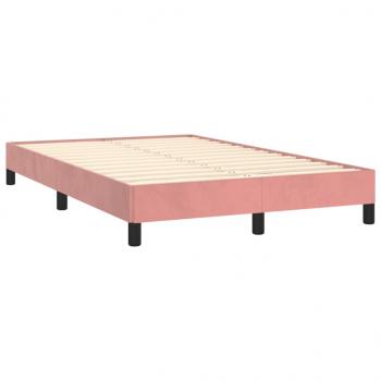 Boxspringbett mit Matratze Rosa 120x190 cm Samt