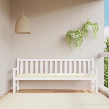 ARDEBO.de - Gartenbank-Auflage Creme 200x50x7 cm Oxford-Gewebe