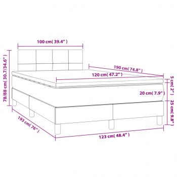 Boxspringbett mit Matratze Rosa 120x190 cm Samt