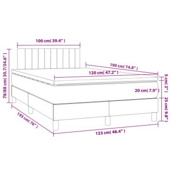 Boxspringbett mit Matratze Rosa 120x190 cm Samt