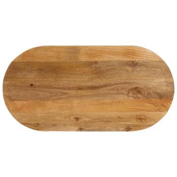 ARDEBO.de - Tischplatte 110x50x3,8 cm Oval Massivholz Mango