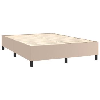 Boxspringbett Matratze Cappuccino-Braun 140x190cm Kunstleder