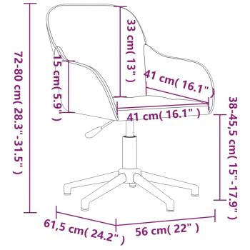 Esszimmerstühle 2 Stk. Drehbar Creme Samt