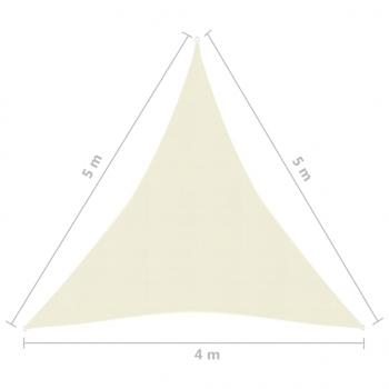 Sonnensegel 160 g/m² Cremeweiß 4x5x5 m HDPE