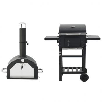 ARDEBO.de - 3-in-1 Outdoor-Pizzaofen & Grill Schwarz