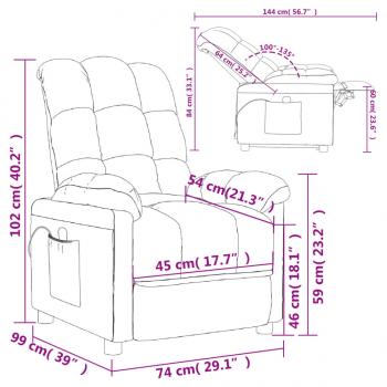 Massagesessel Schwarz Stoff