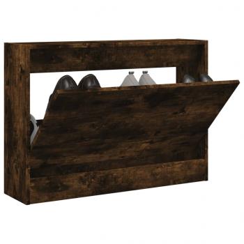 ARDEBO.de - Schuhschrank Räuchereiche 80x21x57 cm Holzwerkstoff