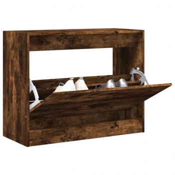 ARDEBO.de - Schuhschrank Räuchereiche 80x34x63 cm Holzwerkstoff