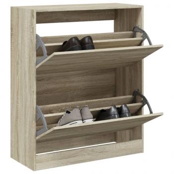 ARDEBO.de - Schuhschrank Sonoma-Eiche 80x34x96,5 cm Holzwerkstoff