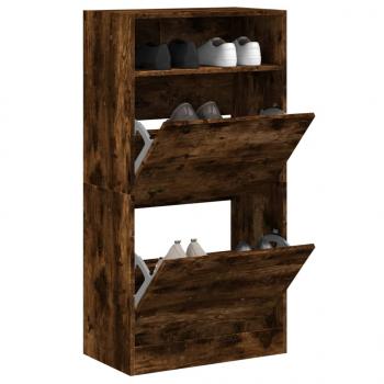 ARDEBO.de - Schuhschrank Räuchereiche 60x34x116 cm Holzwerkstoff