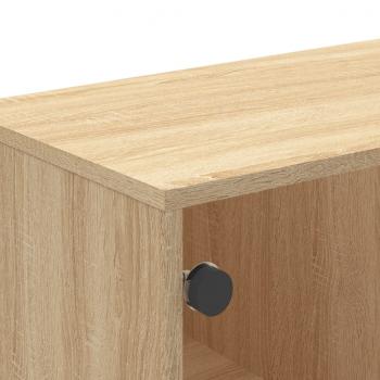 TV-Schrank mit Glastüren Sonoma-Eiche 102x37x50 cm