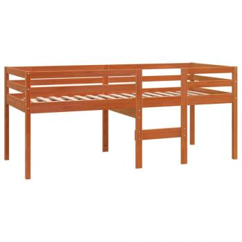 Hochbett Wachsbraun 90x190 cm Massivholz Kiefer