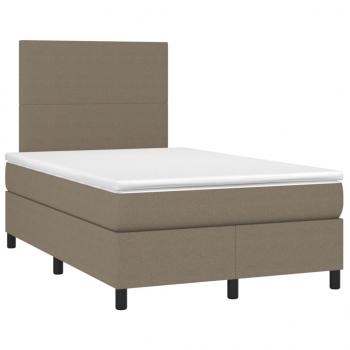 Boxspringbett mit Matratze Taupe 120x190 cm Stoff