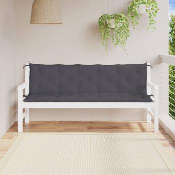 ARDEBO.de - Gartenbank-Auflagen 2 Stk. Anthrazit 180x50x7 cm Oxford-Gewebe