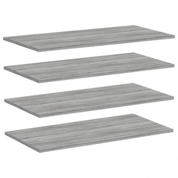 Wandregale 4 Stk. Grau Sonoma 80x40x1,5 cm Holzwerkstoff