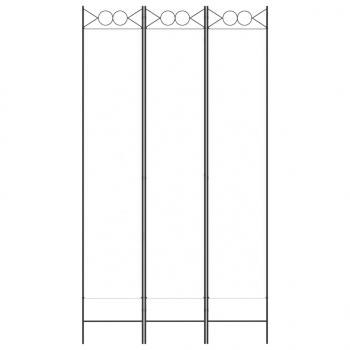 3-tlg. Paravent Weiß 120x220 cm Stoff