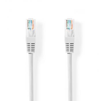 ARDEBO.de - CAT5e-Netzwerkkabel | U/UTP | RJ45 Stecker | RJ45 Stecker | 7.50 m | Rund | PVC | Weiss | Aufhänger