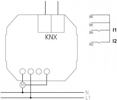 Theben JU 1 KNX 1-fach UP-Jalousie-/Schaltaktor, 10 A (4942550)