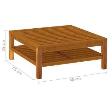 7-tlg. Garten-Lounge-Set mit Creme Kissen Massivholz Akazie