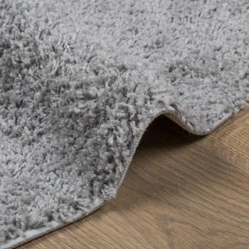 Shaggy-Teppich PAMPLONA Hochflor Modern Grau Ø 200 cm