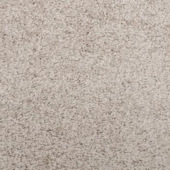 Shaggy-Teppich PAMPLONA Hochflor Modern Beige Ø 100 cm