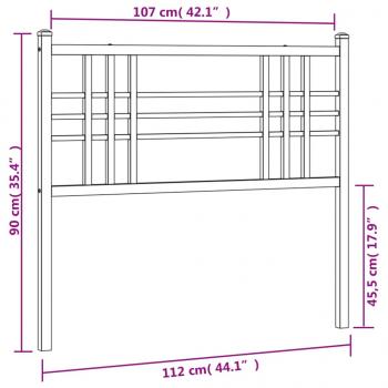 Kopfteil Metall Schwarz 107 cm