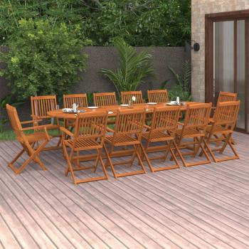 ARDEBO.de - 13-tlg. Garten-Essgruppe 280x90x75 cm Massivholz Akazie