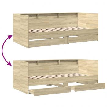 Tagesbett mit Schubladen Sonoma-Eiche 90x190 cm Holzwerkstoff