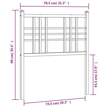 Kopfteil Metall Weiß 75 cm