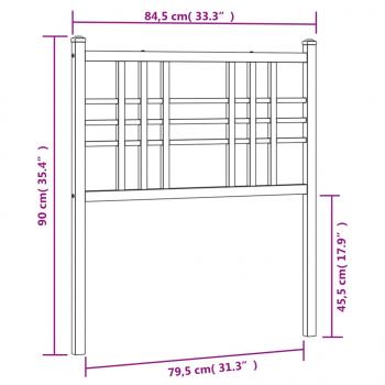 Kopfteil Metall Weiß 80 cm