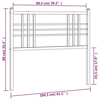 Kopfteil Metall Weiß 100 cm