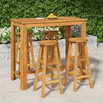 ARDEBO.de - 5-tlg. Gartenbar-Set Massivholz Akazie