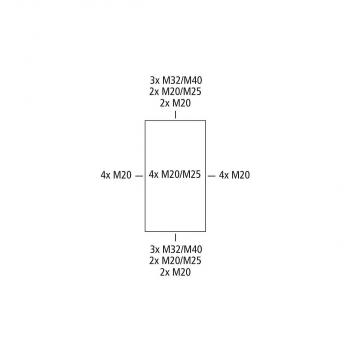 Spelsberg STV 1224-K Steckdosenkombination, 2x CEE-Steckdose, IP44, 250 x 400 x 122 mm (73142401)