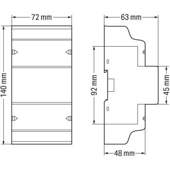 Wago 879-3020 Energieverbrauchszähler für Direkatnschluss, 65A, 3x230/400V, 50Hz, Modbus, M-Bus, 2 x S0-Schnittstelle, 4PS