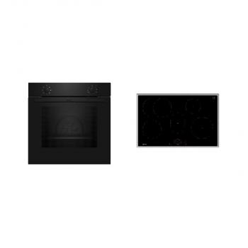 ARDEBO.de Neff BX18IB EEK:A Backofen Set (B1DCA0AK0 +T58SHF1L0) mit Induktionskochfeld, 60 cm breit, Kochfeld 80 cm breit, 71L, Kindersicherung, Grillfunktion, schwarz