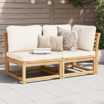 ARDEBO.de - 2-tlg. Garten-Lounge-Set mit Kissen Massivholz Akazie