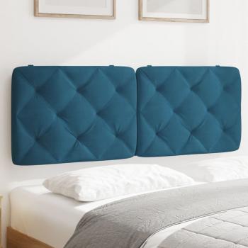 ARDEBO.de - Kopfteil-Kissen Blau 120 cm Samt