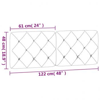 Kopfteil-Kissen Blau 120 cm Samt